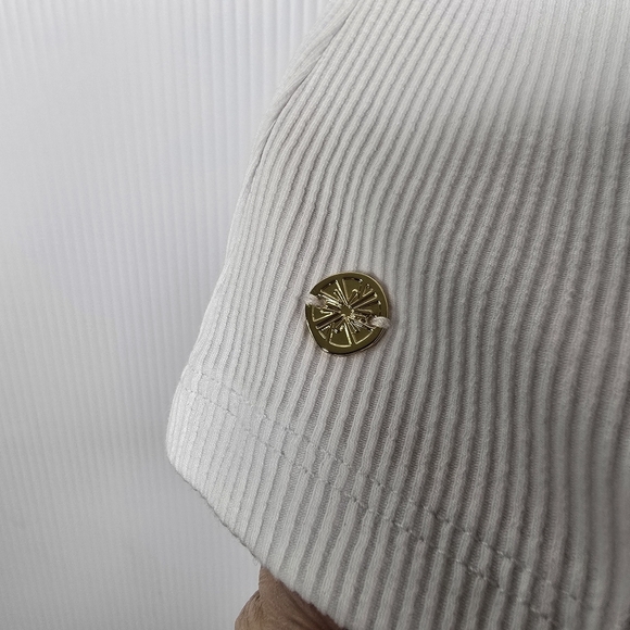 NWT Lilly Pulitzer Gael Knit White Ribbed One Shoulder Top Size XL Chic Elegant - Picture 5 of 7